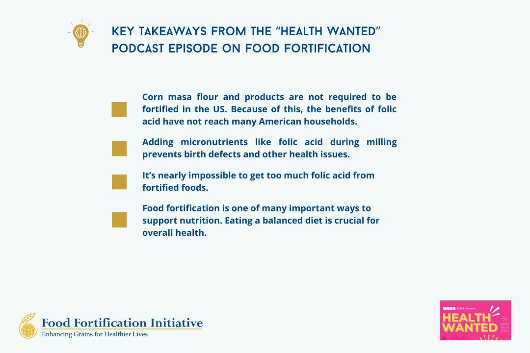 Our own Sharon Bustrak  joined the @npr <a href="/wabeatl/">WABE</a> "Health Wanted" podcast to share important insights on food fortification🎙️ 

🎧 Tune in now! buff.ly/PXmAGJQ 

#FFI #FoodFortification #PublicHealth #HealthWanted #GlobalNutrition