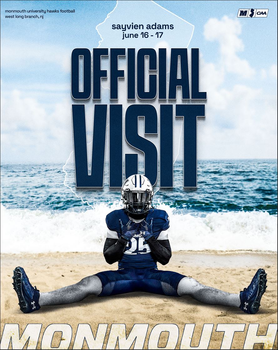 Sayvien Adams (@sayvienadams) on Twitter photo Can't wait to get back on campus next week! <a href="/CoachLucas74/">Coach Garrett Lucas</a> <a href="/CoachHarris56/">Dan Harris</a> <a href="/Coach_KCal/">Kevin Callahan Jr.</a> <a href="/CoachJeffGallo/">Coach Jeff Gallo</a> <a href="/lew_walk7/">Lewis Walker</a> <a href="/JimRobertsonQB/">Coach Robertson</a> <a href="/CoachKDumas/">Kamau Dumas</a> <a href="/CoachBGabriel/">CoachBrianGabriel</a> <a href="/MUHawksFB/">Monmouth Football</a> <a href="/RVRHS_Athletics/">RVRHS Athletics</a> Can't wait to get back on campus next week! <a href="/CoachLucas74/">Coach Garrett Lucas</a> <a href="/CoachHarris56/">Dan Harris</a> <a href="/Coach_KCal/">Kevin Callahan Jr.</a> <a href="/CoachJeffGallo/">Coach Jeff Gallo</a> <a href="/lew_walk7/">Lewis Walker</a> <a href="/JimRobertsonQB/">Coach Robertson</a> <a href="/CoachKDumas/">Kamau Dumas</a> <a href="/CoachBGabriel/">CoachBrianGabriel</a> <a href="/MUHawksFB/">Monmouth Football</a> <a href="/RVRHS_Athletics/">RVRHS Athletics</a>