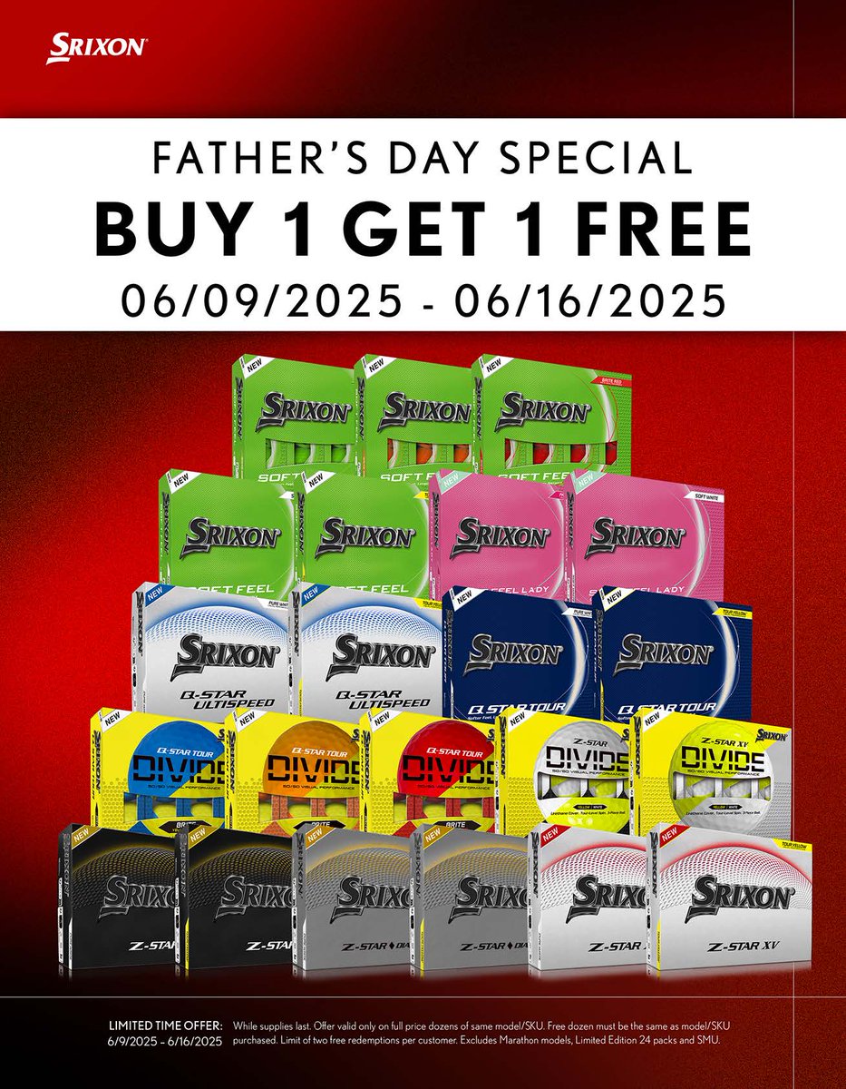 Golf_Inglewood's tweet image. Load up Dad's bag this Father's Day! Buy one DZ, Get one Free!
While quantities last ⛳🏌️‍♂️

#golfballsale #Srixon #builtfordistance #yycgolf #inglewoodgcc #Fathersday