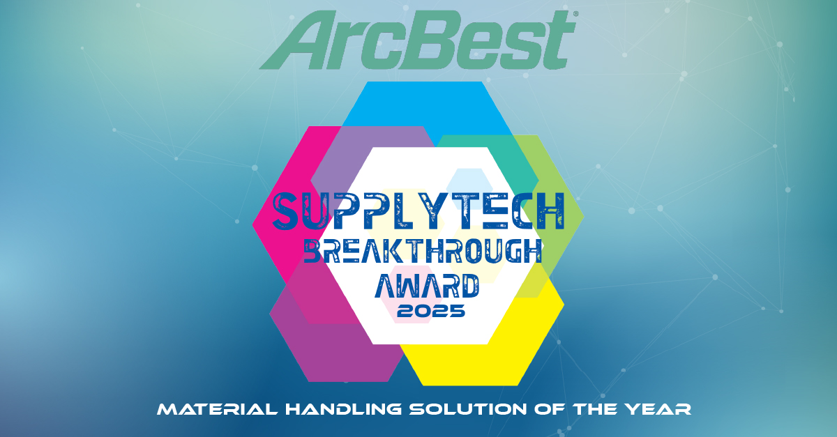 ArcBestCorp's tweet image. ArcBest has been named the 2025 Material Handling Solution of the Year by SupplyTech Breakthrough for our groundbreaking Vaux technology suite. See full details in our press release: bit.ly/3SP8AT8