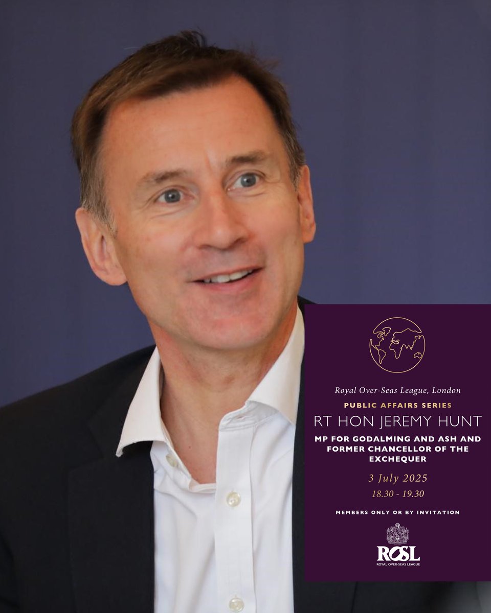 🌍 Having served as the longest-tenured Health Secretary, as well as Foreign Secretary, Culture Secretary and most recently Chancellor, Jeremy Hunt MP joins us for the latest in our Public Affairs Series on 3rd July. Find out more: l8r.it/gPdj #PublicAffairs #Politics