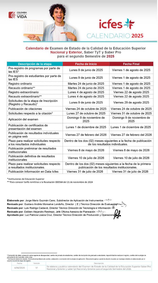La Universidad Surcolombiana junto con el 𝐏𝐫𝐨𝐠𝐫𝐚𝐦𝐚 𝐝𝐞 𝐅𝐨𝐫𝐭𝐚𝐥𝐞𝐜𝐢𝐦𝐢𝐞𝐧𝐭𝐨 𝐝𝐞 𝐂𝐨𝐦𝐩𝐞𝐭𝐞𝐧𝐜𝐢𝐚𝐬 𝐆𝐞𝐧𝐞́𝐫𝐢𝐜𝐚𝐬 𝐒𝐚𝐛𝐞𝐫 𝐏𝐫𝐨, informa a través de la Circular No. 015 el calendario oficial del ICFES correspondiente al proceso de preinscripción