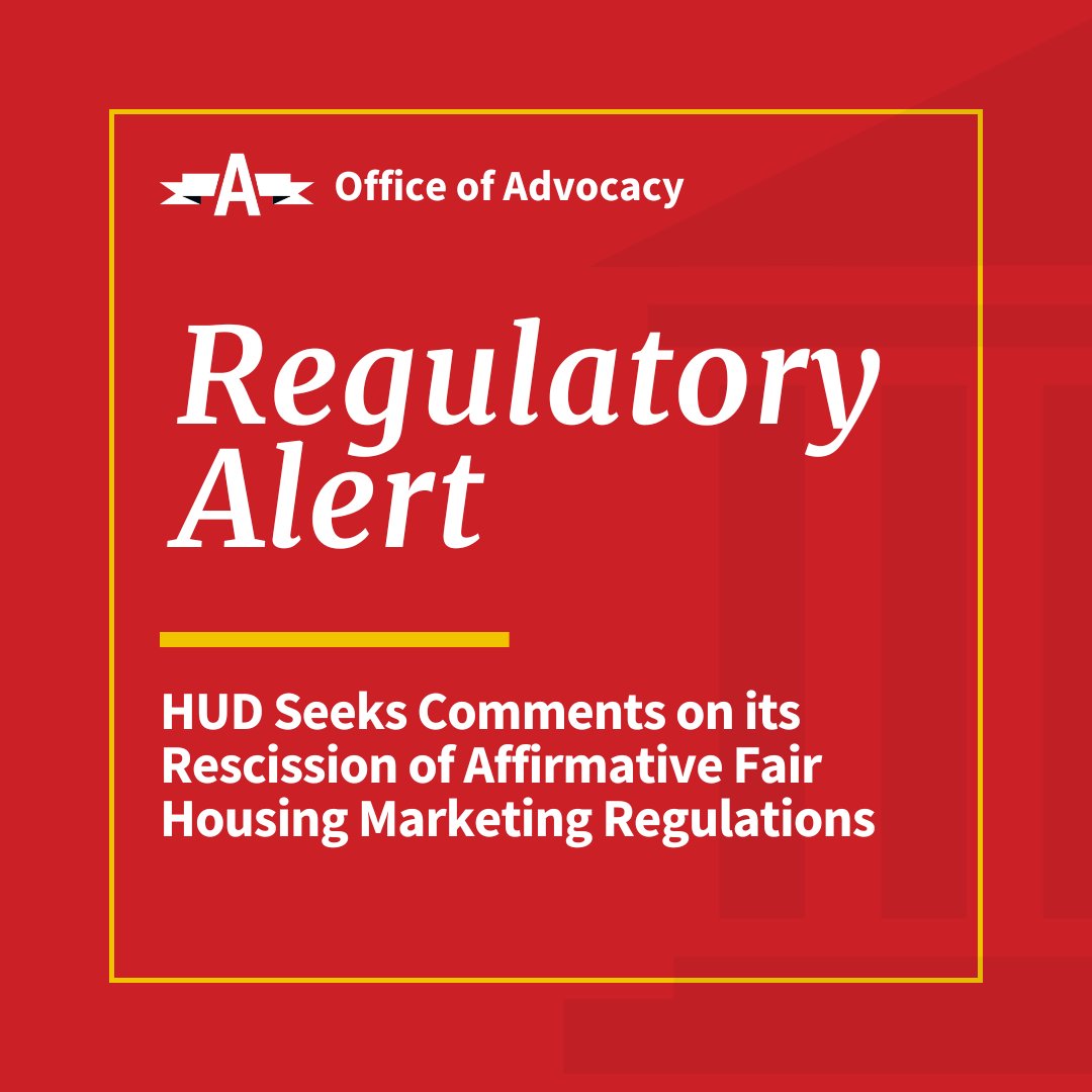 On June 3, 2025, <a href="/HUDgov/">Department of Housing and Urban Development</a> published a proposed rule to rescind its Affirmative Fair Housing Marketing regulations.

📅  Comments are due by July 3, 2025.

Learn more 👉 ow.ly/6ApY50W5xL3