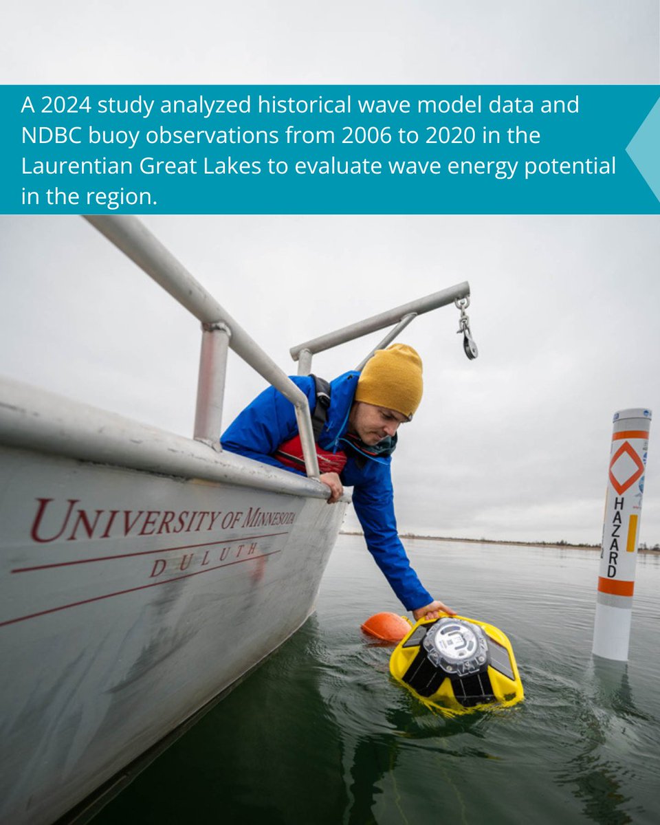 As part of the DOE’s Powering the Blue Economy initiative, researchers are exploring wave energy using converters on new and existing open-water platforms.

Learn how they’re evaluating this in the Great Lakes ➡️ lakescientist.com/research-brief…

<a href="/UMDSwenson/">UMD Swenson College</a> <a href="/UMNDuluth/">UMN Duluth</a> <a href="/UMengineering/">Michigan Engineering</a>