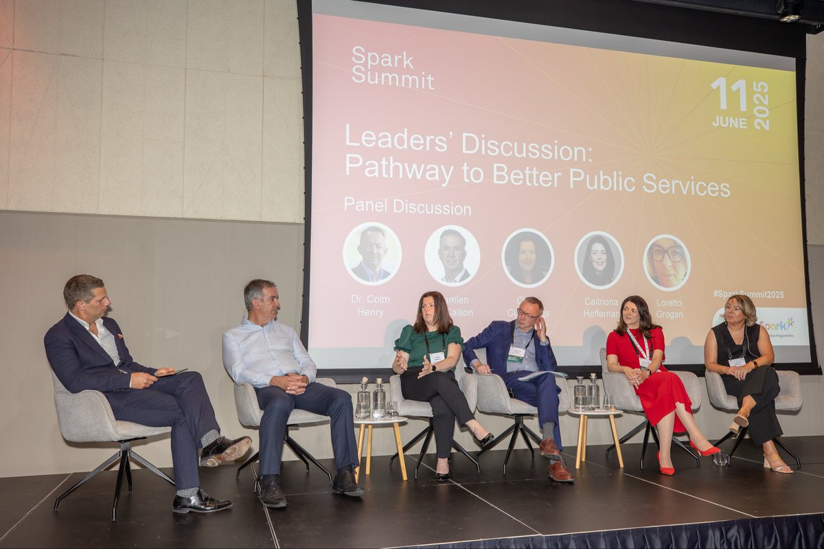 Spark Innovation Programme (@programmespark) on Twitter photo Wonderful discussion with system leaders on stage – a powerful panel on shaping better public services through innovation. #SparkSummit25
<a href="/CcoHse/">Dr Colm Henry, CCO HSE Ireland</a> Wonderful discussion with system leaders on stage – a powerful panel on shaping better public services through innovation. #SparkSummit25
<a href="/CcoHse/">Dr Colm Henry, CCO HSE Ireland</a>