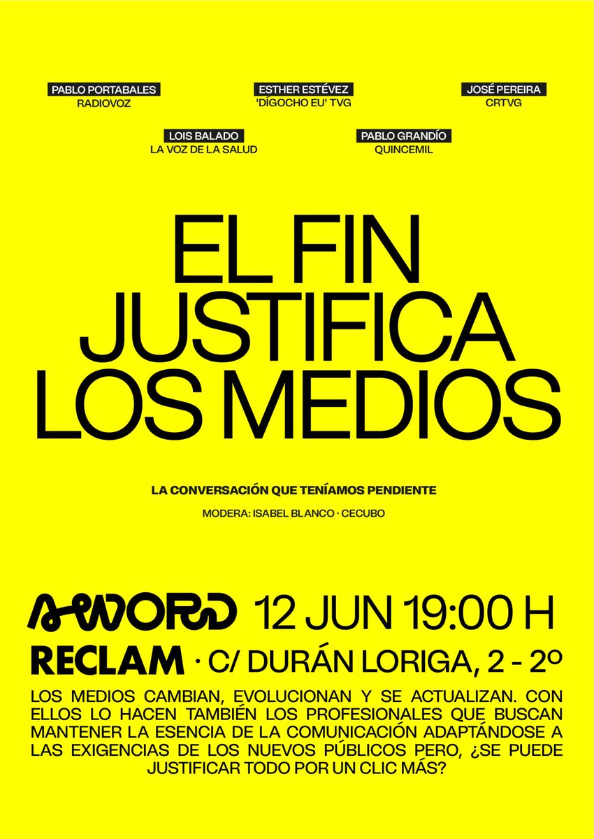 Mañana nuestra compañera Isabel Blanco moderará una nueva edición de 'A Word' de <a href="/RECLAMpubli/">Reclam</a> 
 
¿Te apuntas? 📲
 
Confirma tu asistencia a 👉 hola@reclam.es