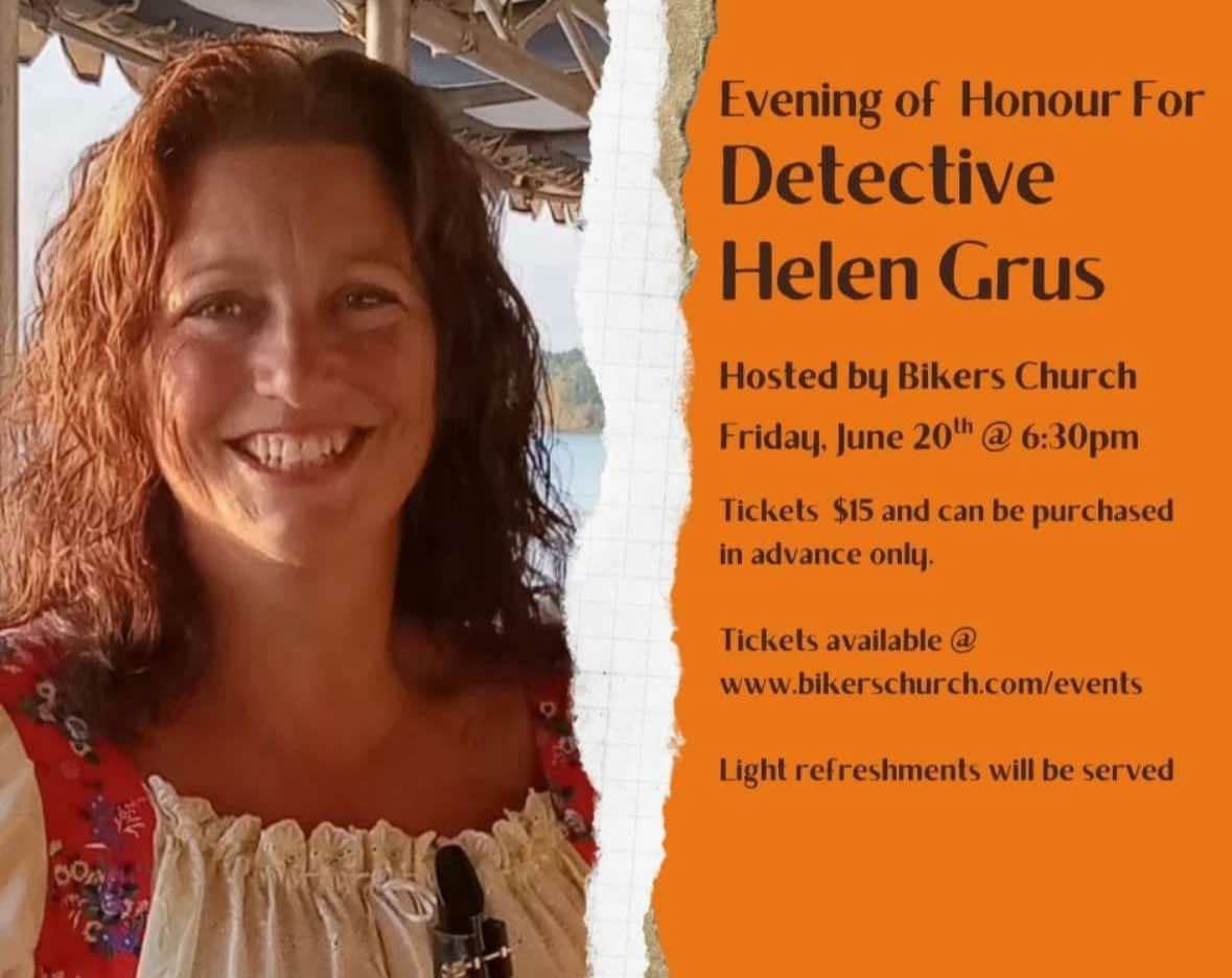 DaveFreedom4's tweet image. Standing for truth when it's not popular takes courage.
Police Detective, Helen Grus is a symbol of integrity in an age where asking the right questions can cost you EVERYTHING. While others stayed silent, she stood tall.
On Friday, June 20th, Biker's Church honours a woman who…