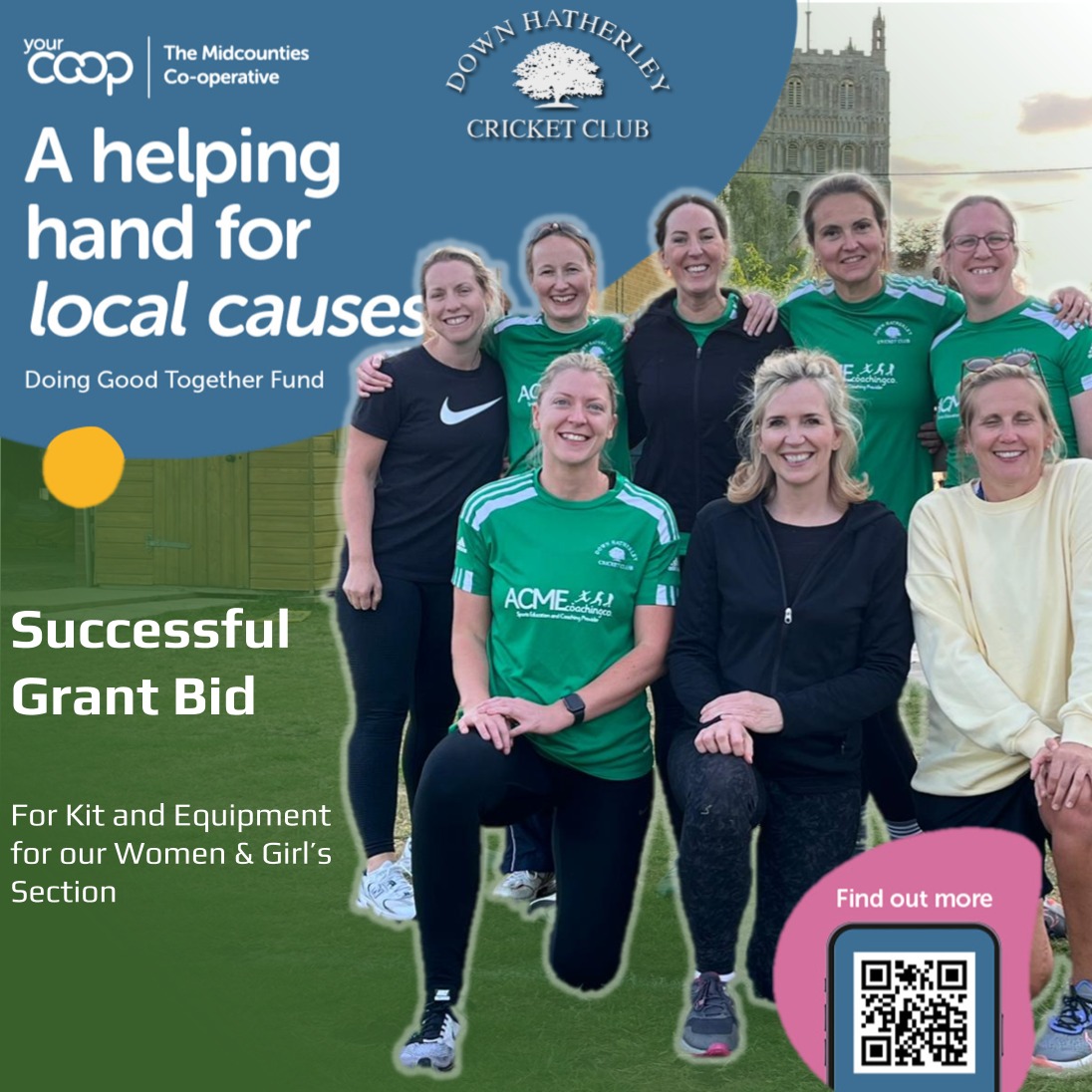 Down Hatherley CC (@downhatherleycc) on Twitter photo We are pleased to share that we have been awarded a grant from the <a href="/midcountiescoop/">Your Co-op</a> for our Women and Girl's section to get more equipment for training! π
The growth of our Ladies section has been amazing & this grant will go a long way towards improving the resources!
#DHCCπ’ We are pleased to share that we have been awarded a grant from the <a href="/midcountiescoop/">Your Co-op</a> for our Women and Girl's section to get more equipment for training! π
The growth of our Ladies section has been amazing & this grant will go a long way towards improving the resources!
#DHCCπ’
