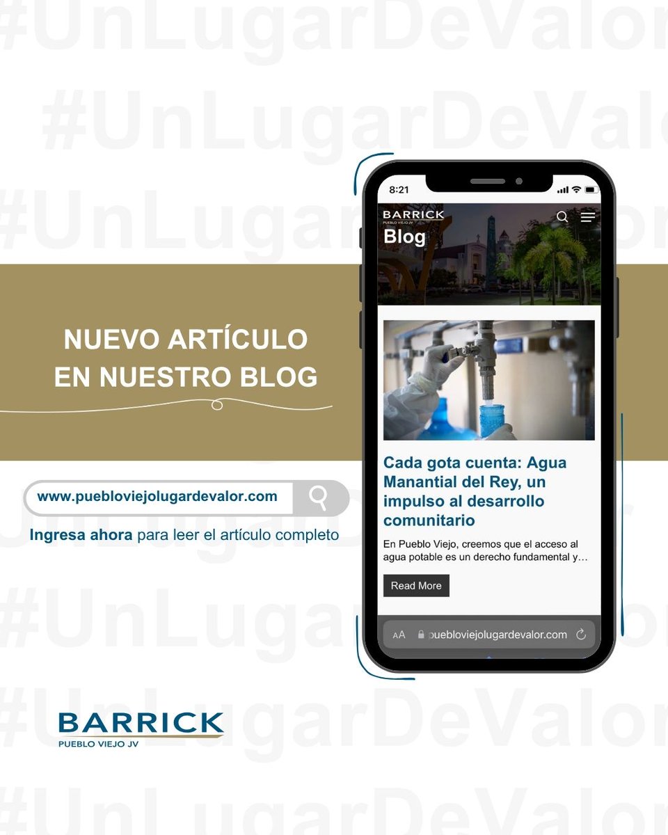 La planta “Agua Manantial del Rey” es más que una infraestructura: simboliza nuestro compromiso con el desarrollo sostenible y el acceso equitativo al agua potable. 🤝🏻💧

Descubre cómo esta iniciativa mejora vidas y fomenta el crecimiento económico local en nuestro último
