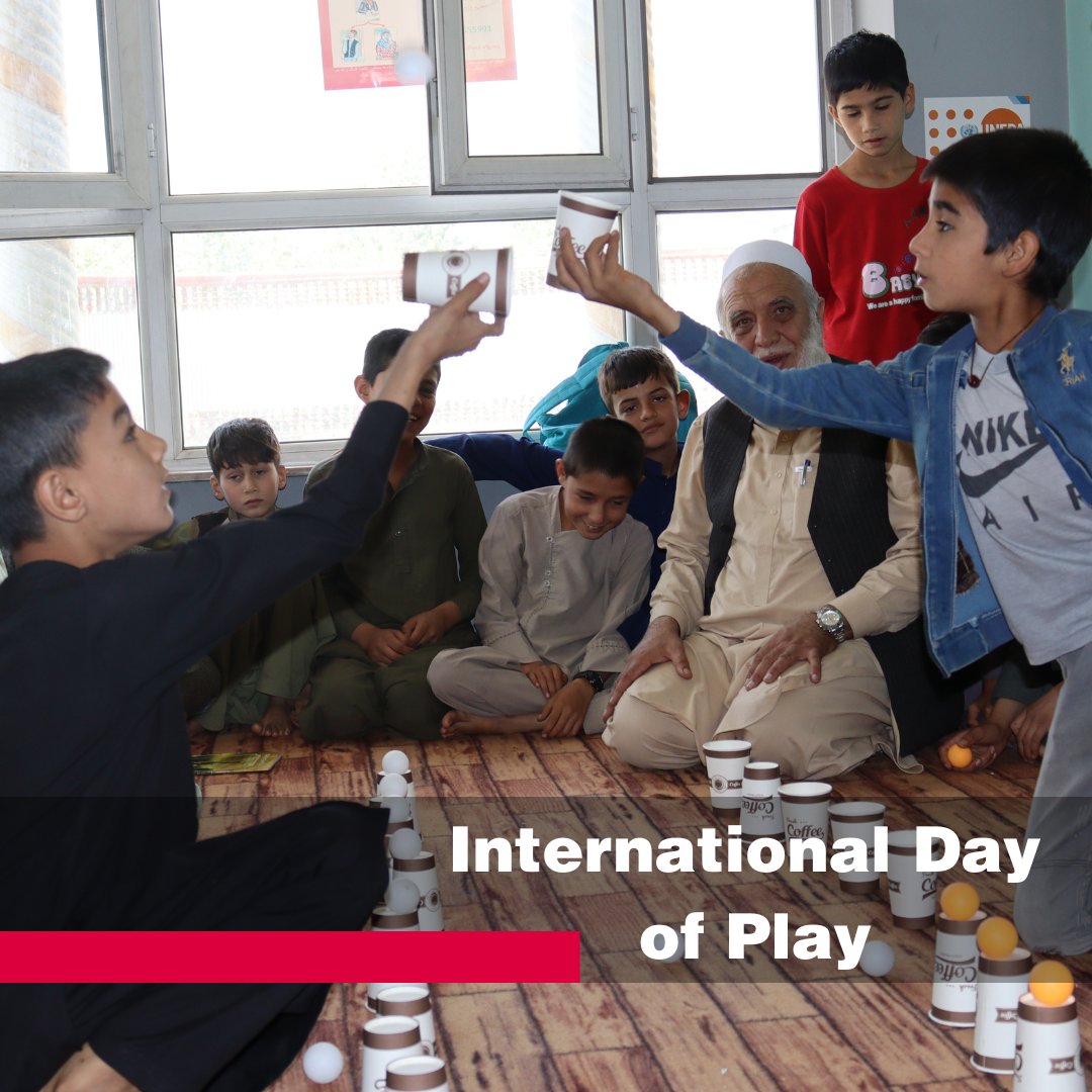 Today is #InternationalDayofPlay &amp; in Afghanistan, play is more than just fun— it's a lifeline.
Our teams create safe spaces where children can laugh, learn, &amp; heal through structured play, art, &amp; recreation. All helps process trauma, build resilience, &amp; just be kids.
#PlayHeals