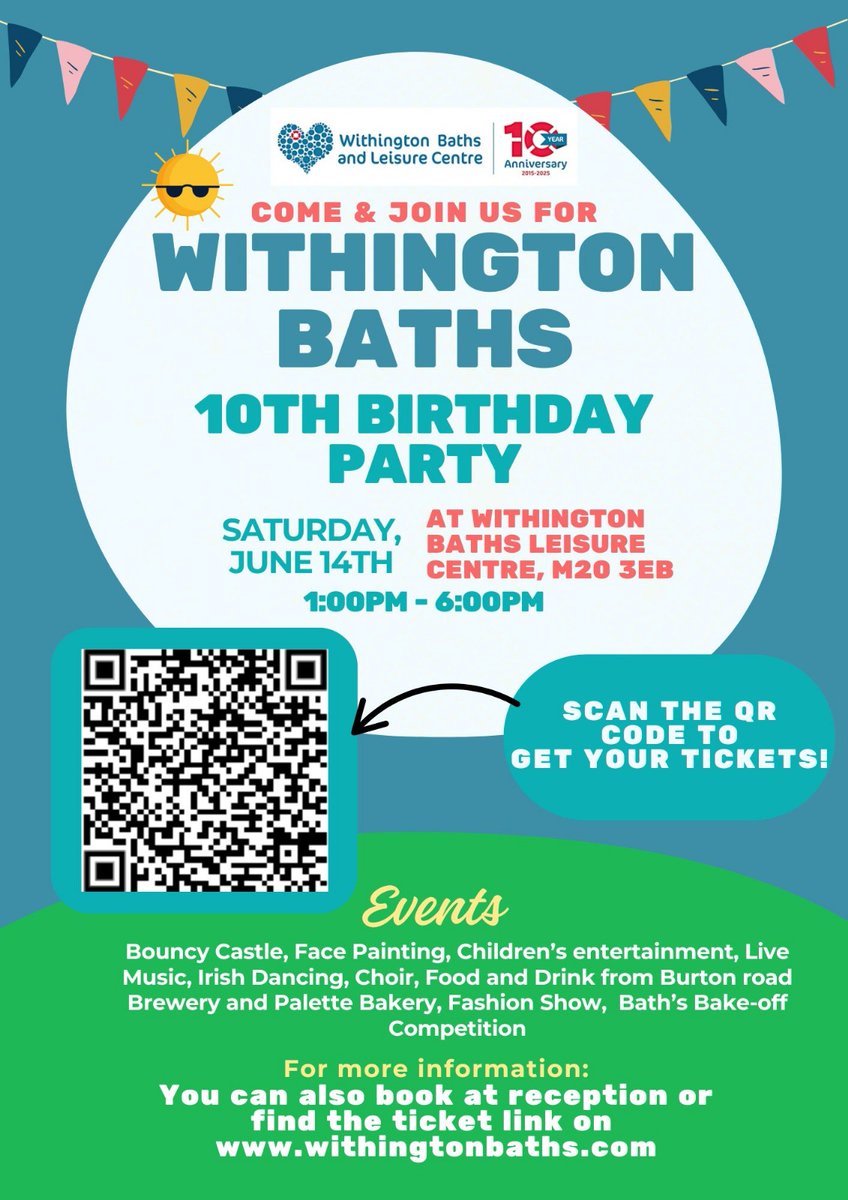 WeAreWithington's tweet image. Happening this Saturday at the very wonderful @WithingtonBaths
A 10 year celebration of the community takeover ✊