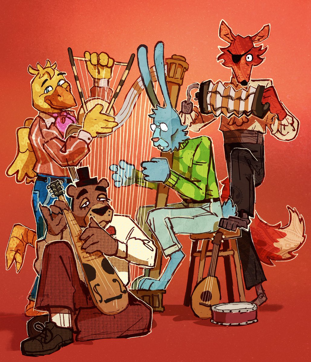 icarus_cant_fly's tweet image. They should start a band or something #FNAF