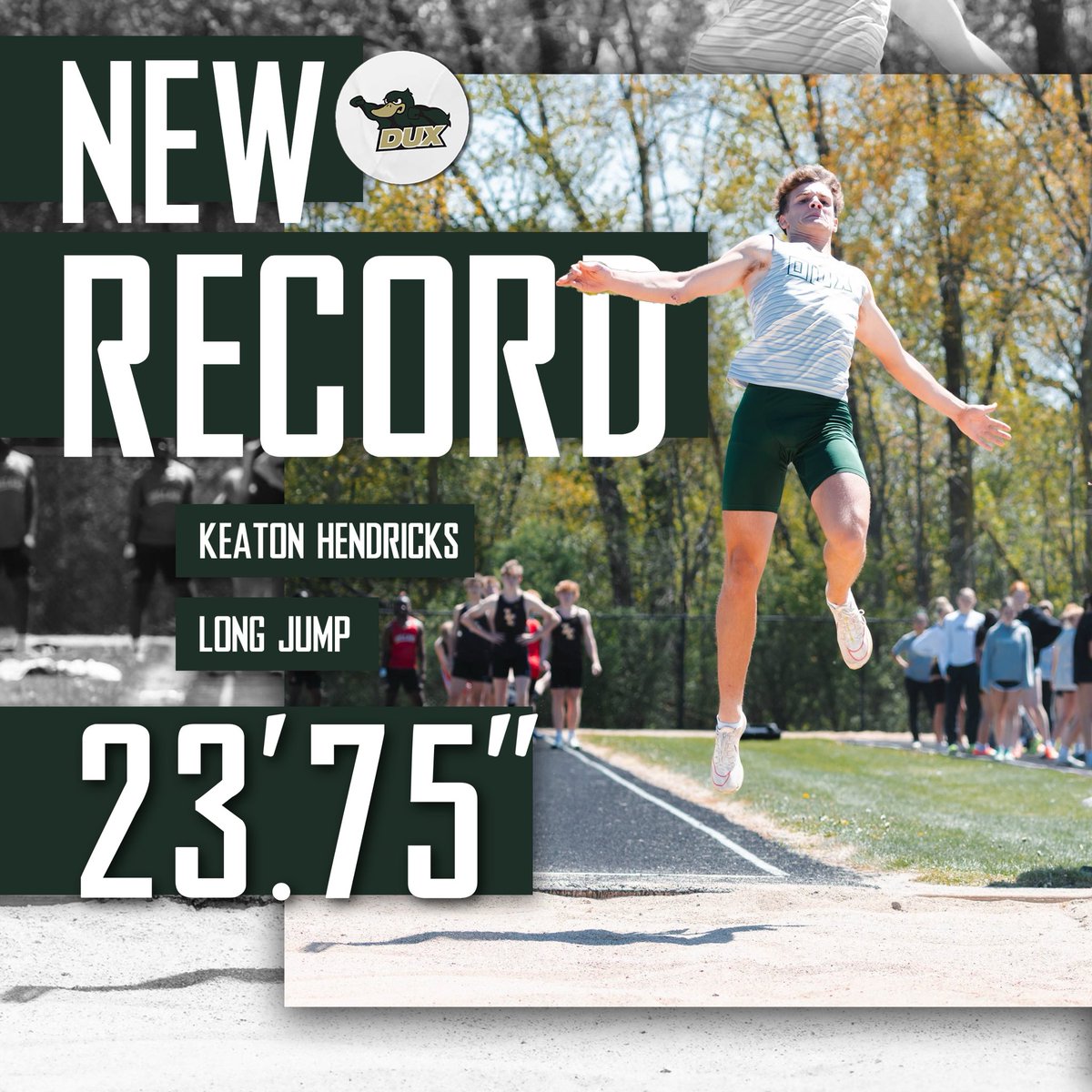 Senior Keaton Hendricks set the school record for Long Jump this year at MITCA Team State!