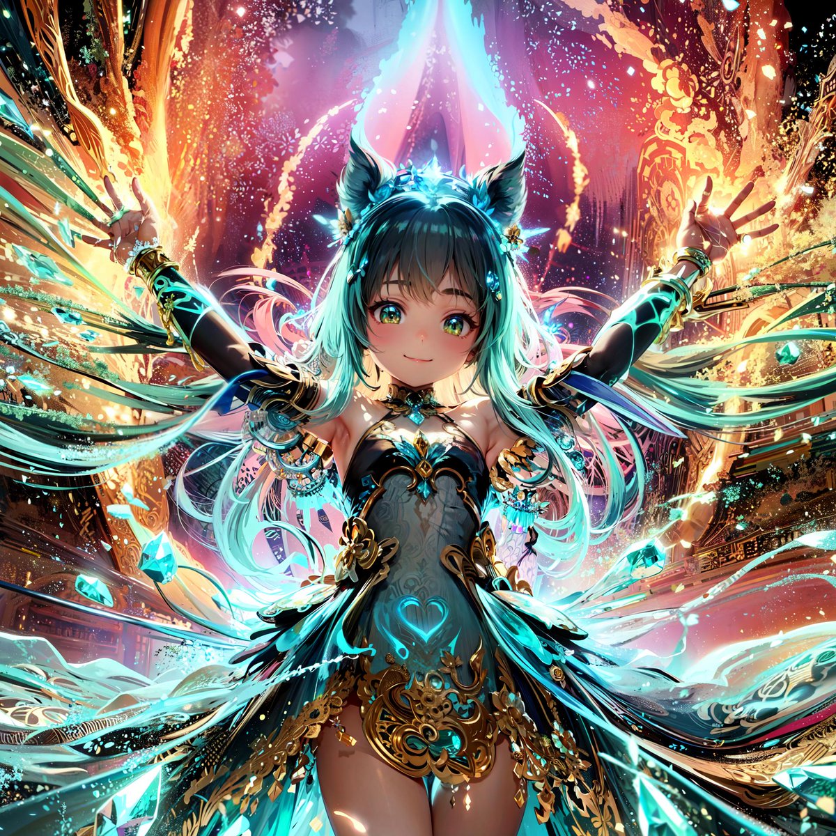 #AIイラスト　6月12日は日記の日です📔

「全ての鼓動に、魔法の煌めきがある」
"Every heartbeat carries a spark of magic."
日記の雑学、日記を書くことの心理的効果↓
x.com/i/grok/share/V…