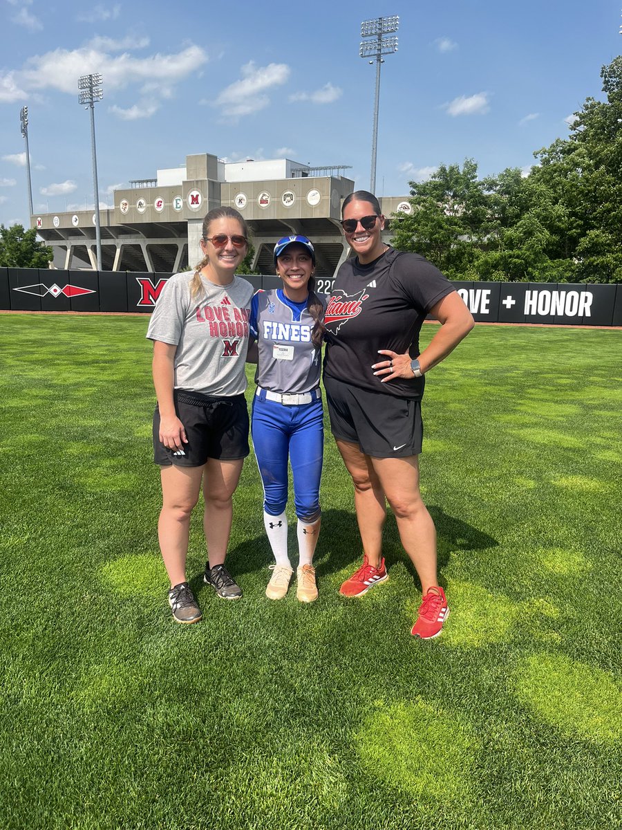 Thank you <a href="/MiamiOH_SB/">Miami Softball</a> for such an amazing camp yesterday! I had such a great time, got some great feedback and got to do some fun things in the outfield! <a href="/mandygardner24/">Mandy Gardner-Colegate</a> <a href="/livforshey/">Livi Forshey</a> <a href="/CoachDoria14/">Emerald Doria</a> <a href="/Finesse2026/">Finesse 16U- Munoz</a>