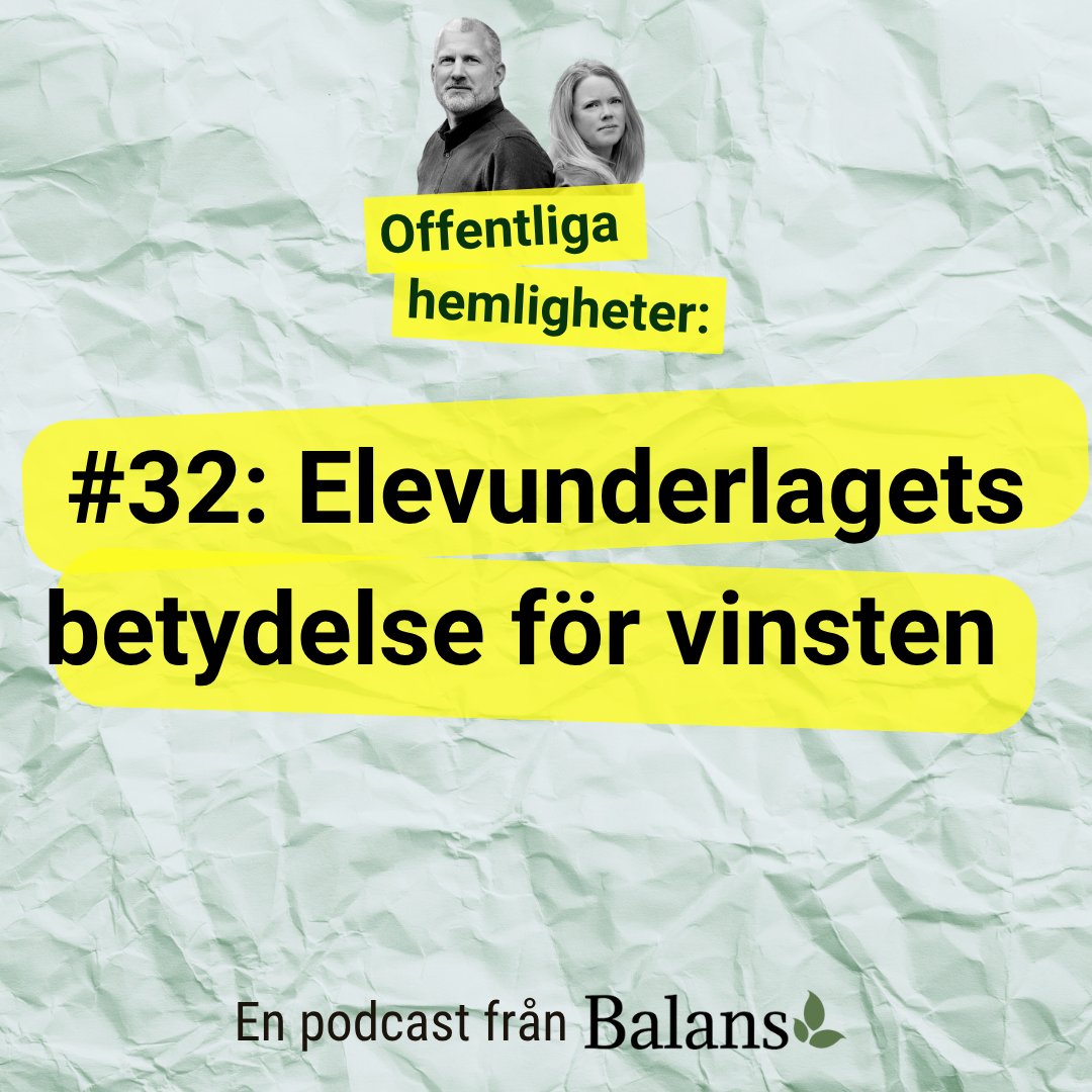 Nytt avsnitt av "Offentliga hemligheter" ute nu! Vilken betydelse har elevunderlaget för vinsten? 

Finns där poddar finns.