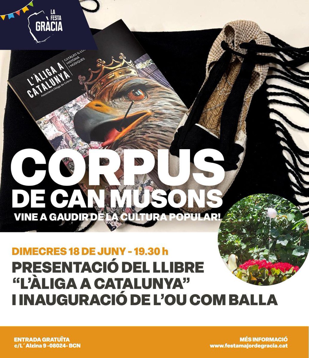 Dimecres 18 de juny farem la presentació del llibre “L’Àliga a Catalunya”. En finalitzar la presentació, també estarem venent el llibre. Us hi esperem!