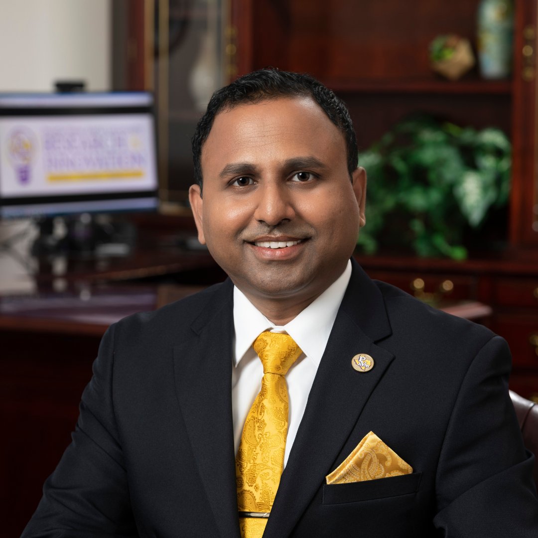 Magesh Rajan, Ph.D., VP for Research &amp; Innovation at Prairie View A&amp;M University, selected for AASCU's 2025–26 Millennium Leadership Initiative cohort! 

Learn more: 
lnkd.in/gXC9kPwk

2025-26 cohort:
lnkd.in/gtY98yRP

#PVAMU #PVAMUResearch #AASCU #R2