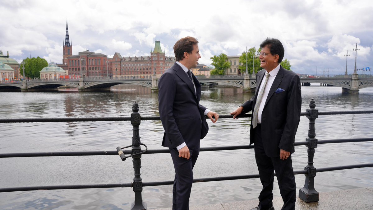 Piyush Goyal (@piyushgoyal) on Twitter photo Smooth sailing for India-Sweden friendship 🇮🇳🤝🇸🇪
📍Stockholm, Sweden
<a href="/BenjaminDousa/">Benjamin Dousa</a> Smooth sailing for India-Sweden friendship 🇮🇳🤝🇸🇪
📍Stockholm, Sweden
<a href="/BenjaminDousa/">Benjamin Dousa</a>