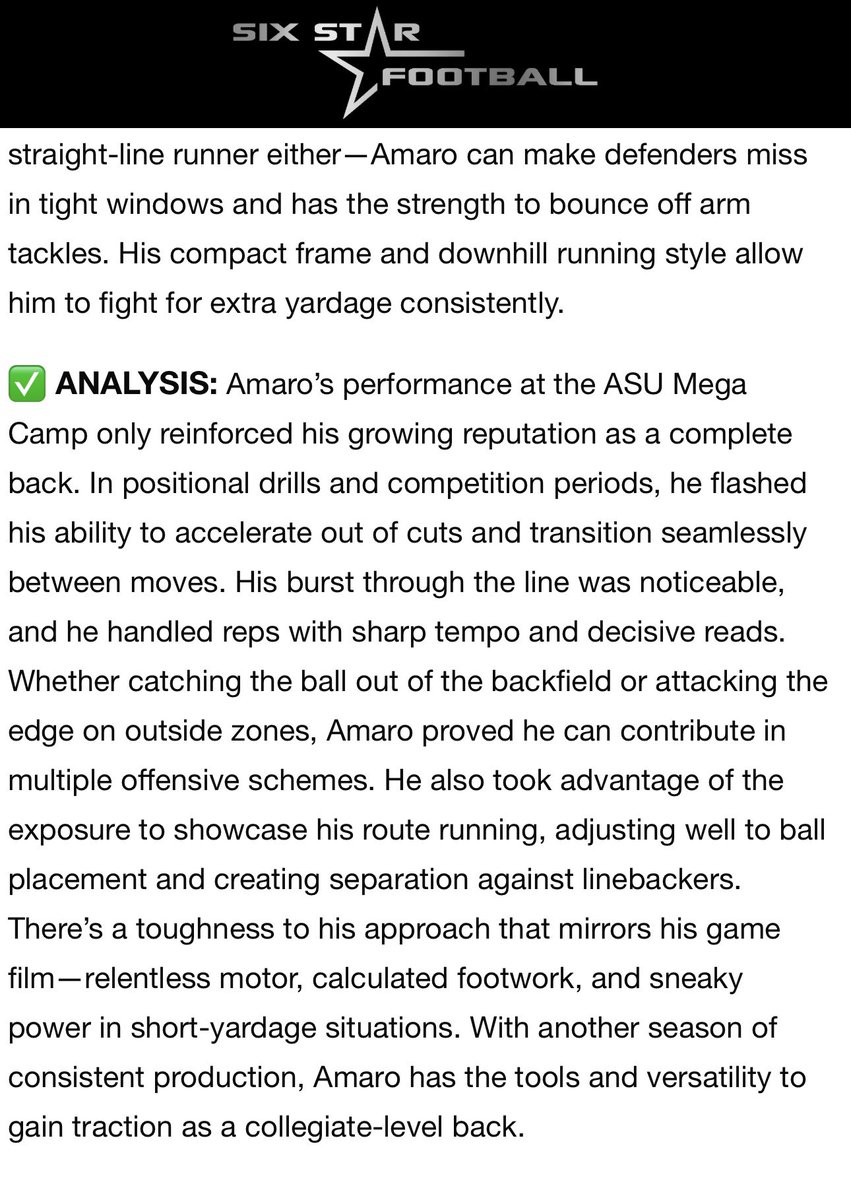 Thank you <a href="/sixstarfootball/">Six Star Football | PLUS+</a> for the write up from the <a href="/ASUFootball/">Sun Devil Football</a> camp last week. Truly appreciate it! 

<a href="/CoachGezella/">Coach Gezella</a> <a href="/CoachWoods_RB/">Tim Woods</a> <a href="/Coachrhud/">Ron Hudson</a> <a href="/RealCoachCarter/">Alonzo “Zo” Carter</a> <a href="/CoachTwelveGage/">Gage Guardiola</a> <a href="/Sam_DHolman/">Sam Holman</a> <a href="/COACHJMACRB/">Jourdan McNeill</a> <a href="/Coach_TSanchez/">Coach Tony Sanchez</a> <a href="/CoachKelleyLee/">Kelley Lee</a> <a href="/coach_bhickman/">Billy Hickman</a> <a href="/Coach_Eck/">Jason Eck</a>  <a href="/LCHSFOOTBALL/">Bulldawg Football</a>