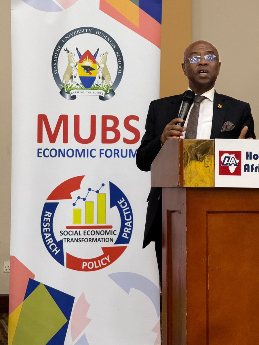 Yesterday, I spoke at the <a href="/MUBS_EconForum/">MUBS Economic Forum</a>
Dialogue on the IMPACT OF GEOPOLITICAL TENSIONS ON UGANDA'S 10-FOLD GROWTH TRAJECTORY. Here are a few insights from my presentation; 

Uganda’s aspiration to expand the size of its economy tenfold by 2040 to approximately USD 500 billion