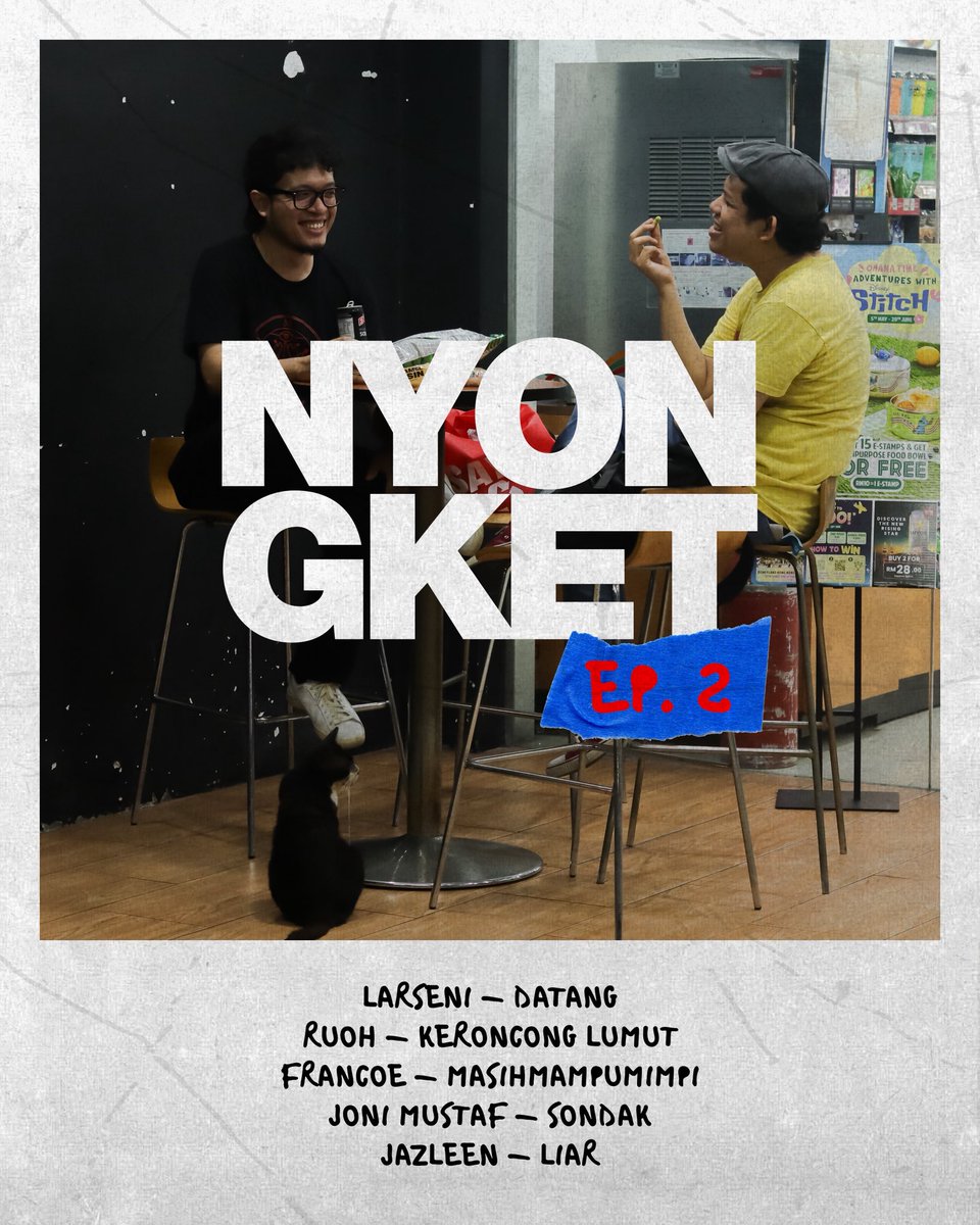 Episod 2 akan tiba Jumaat ini, 13 Jun jam 10 pagi. Mulakan Jumaat anda dengan ulasan 5 lagu dari <a href="/larseniband/">Larseni</a> <a href="/ruohruohruoh/">RuoH</a> <a href="/francoe_sounds/">Francoe</a> <a href="/jonimustaf/">Joni Mustaf جوني موستف</a> dan Jazleen . 

Dengar episod pertama di sini: open.spotify.com/episode/3lg8pC…

<a href="/gheffroy/">_G_A_N_S_</a>