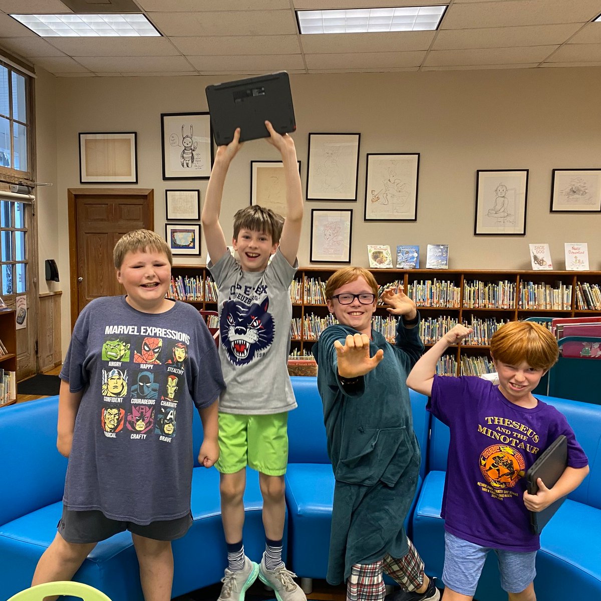 Congratulations to this team of readers representing Country Day in the “Battle of the Books” last Friday afternoon! They took first place against Newman, Sacred Heart, and Central Intermediate School and gained valuable lessons on how to be a good teammate, represent their