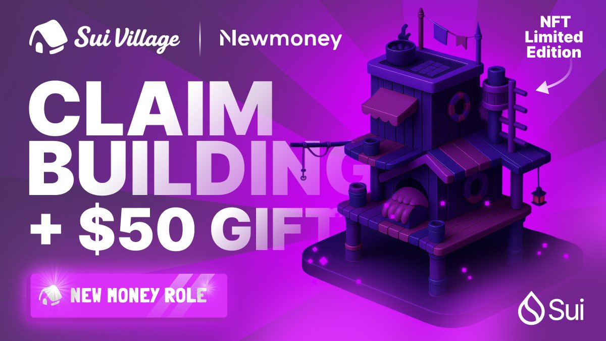 Aleo Global (@aleo_global) on Twitter photo Claim NEW <a href="/NewmoneyAI/">Newmoney.AI</a> Building 🚨
Place & Earn from buildings in Village 🏕️
First Come, First Served, Limited 👑
BONUS Gift $50 $SUI Tag a Friend 🎁
Claim 5000 Buildings + Role 👇
app.galxe.com/quest/Db4iCuPi… Claim NEW <a href="/NewmoneyAI/">Newmoney.AI</a> Building 🚨
Place & Earn from buildings in Village 🏕️
First Come, First Served, Limited 👑
BONUS Gift $50 $SUI Tag a Friend 🎁
Claim 5000 Buildings + Role 👇
app.galxe.com/quest/Db4iCuPi…