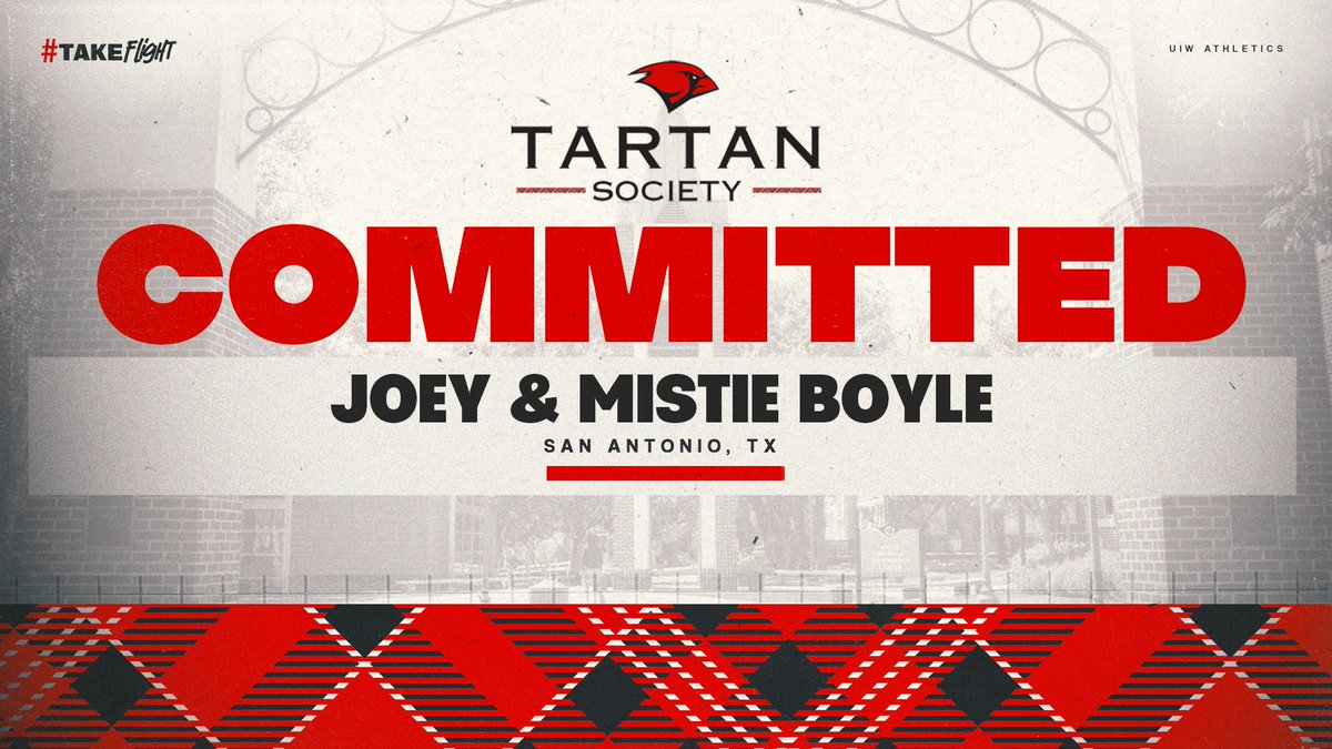 Today we want to show our appreciation to Joey &amp; Mistie for their generous gift to UIW Athletics! We are grateful for our letterwinners who continue to pave the way forward for the next generation of UIW student-athletes! 

bit.ly/uiwtartan

#TheWord | #TakeFlight