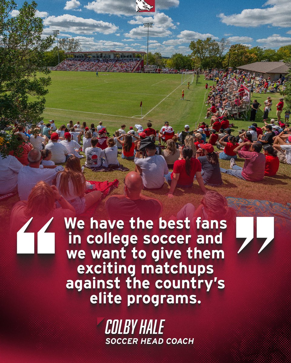RazorbackSoccer's tweet image. The boss said it best 🫡

Get your season tickets and secure a spot at one of the best atmospheres in college soccer &amp;gt; bit.ly/25SOCST