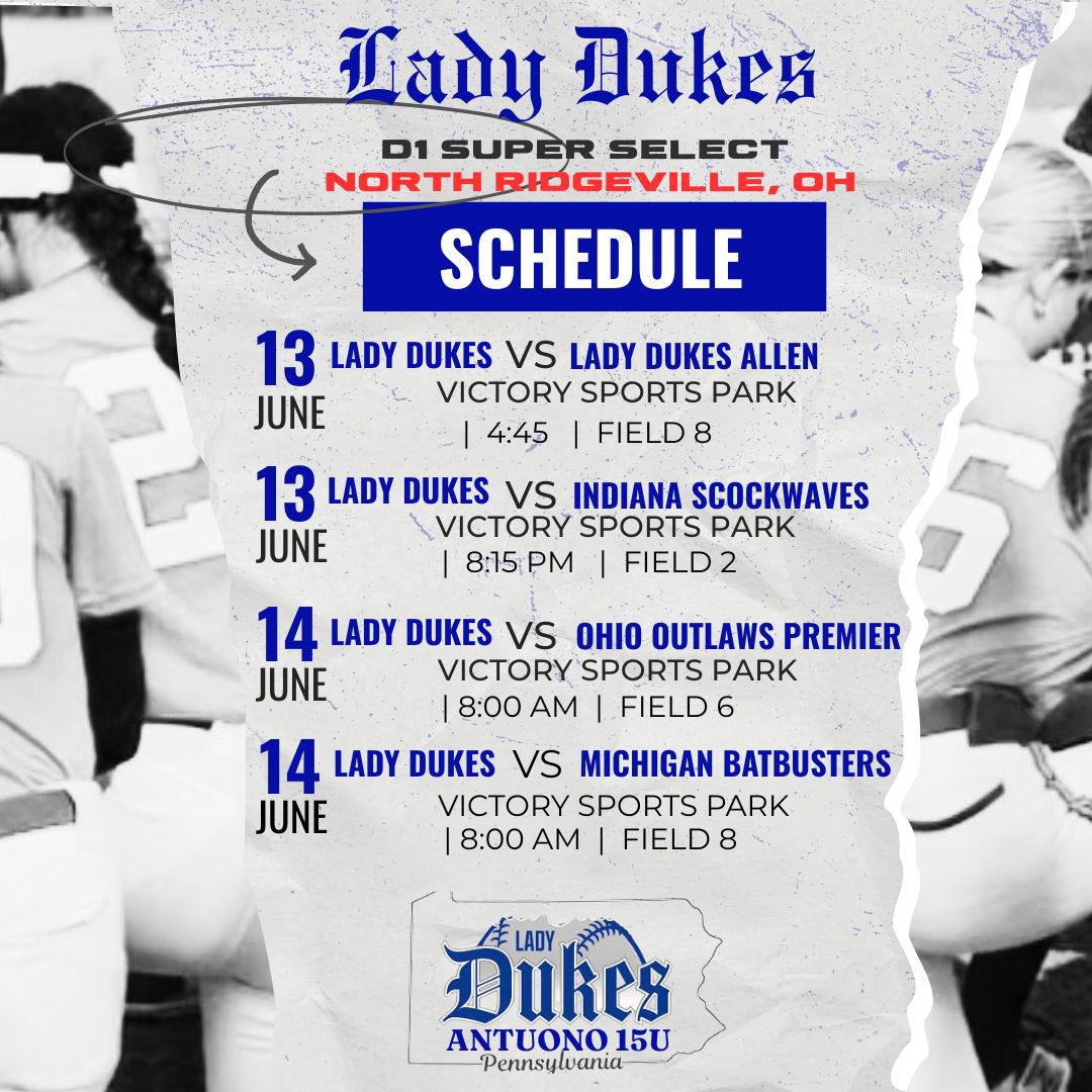 Lady Dukes pool play this weekend!  It’s great to be back!! Let’s go!!!