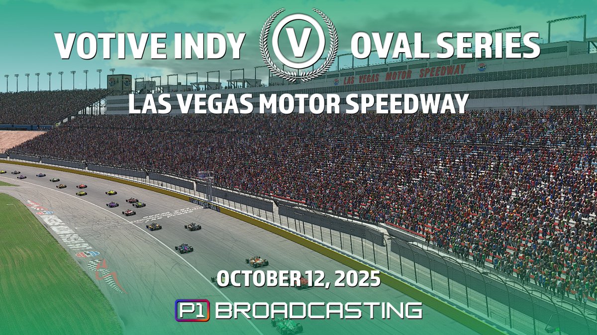 Votive Indy Oval Series🏁2025 Season 3
Join us Tonight Round 7 From Las Vegas Motor Speedway

🕒Action Start it 8:00pmET
🎙️Booth Gary Godsoe and Luis GonzalezLGN
📺youtube.com/watch?v=hfpVpT…

<a href="/iRacing/">iRacing</a>