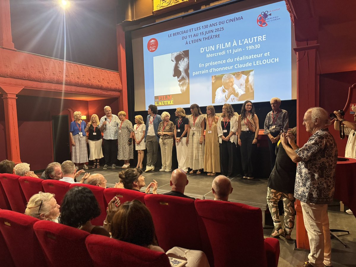 Quel immense honneur d’ouvrir le Festival du 1er Film à l’Eden en présence d’un monument du cinéma:Claude Lelouch! Une édition qui résonne avec d’autant plus d’intensité cette année, avec la célébration des 130 ans du cinéma né sur notre sol dans l’éclat du cinématographe Lumière