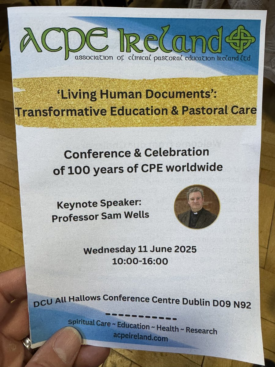 ACPE_Ireland's tweet photo. Thank you to all who attended our Conference and Day of Celebration today. It was great to have a full house and to be inspired by Prof Sam Wells. 
We have a proud and cherished tradition in spiritual care education and practice. https://t.co/qUQ5489fkg