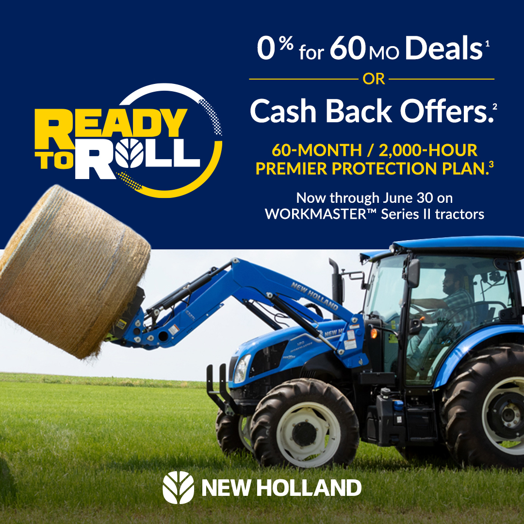 Save big on the power, versatility and comfort of New Holland WORKMASTER™ Series II tractors with our amazing new deals. kevin@lindenag.com lindenag.com