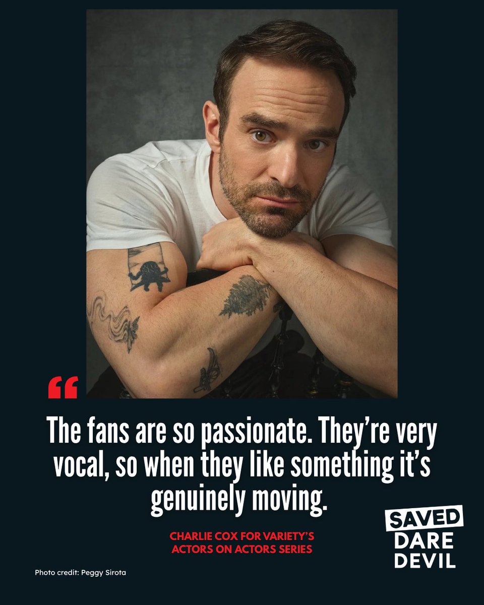 SavedDaredevil's tweet photo. #CharlieCox #ActorsOnActors #DaredevilBornAgain https://t.co/QUm37Aox1O