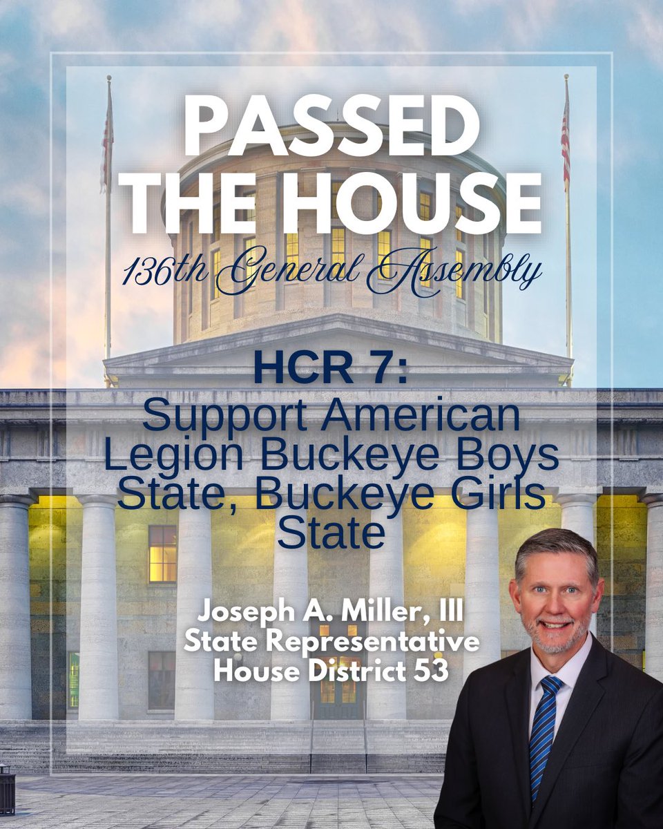 Congratulations Rep.  <a href="/RepJoeMiller/">Rep. Joe Miller</a> for HCR 7 passing the House today! 🎉