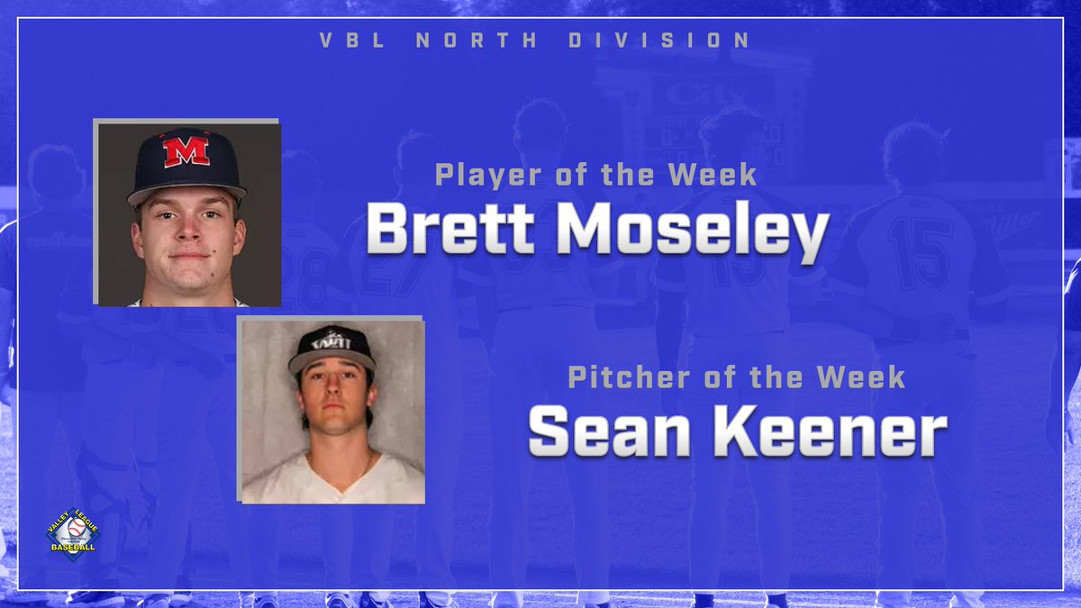 Valley Baseball League (@vblbaseball) on Twitter photo The <a href="/VBLBaseball/">Valley Baseball League</a> North Division Player of the Week is <a href="/22657Express/">Strasburg Express</a> OF <a href="/brettmoseley1/">brett moseley</a> <a href="/OleMissBSB/">Ole Miss Baseball</a> and the Pitcher of the Week is <a href="/VBLRiverBandits/">Woodstock River Bandits</a> Sean Keener <a href="/VWU_BSB/">VWU Marlins Baseball</a> The <a href="/VBLBaseball/">Valley Baseball League</a> North Division Player of the Week is <a href="/22657Express/">Strasburg Express</a> OF <a href="/brettmoseley1/">brett moseley</a> <a href="/OleMissBSB/">Ole Miss Baseball</a> and the Pitcher of the Week is <a href="/VBLRiverBandits/">Woodstock River Bandits</a> Sean Keener <a href="/VWU_BSB/">VWU Marlins Baseball</a>