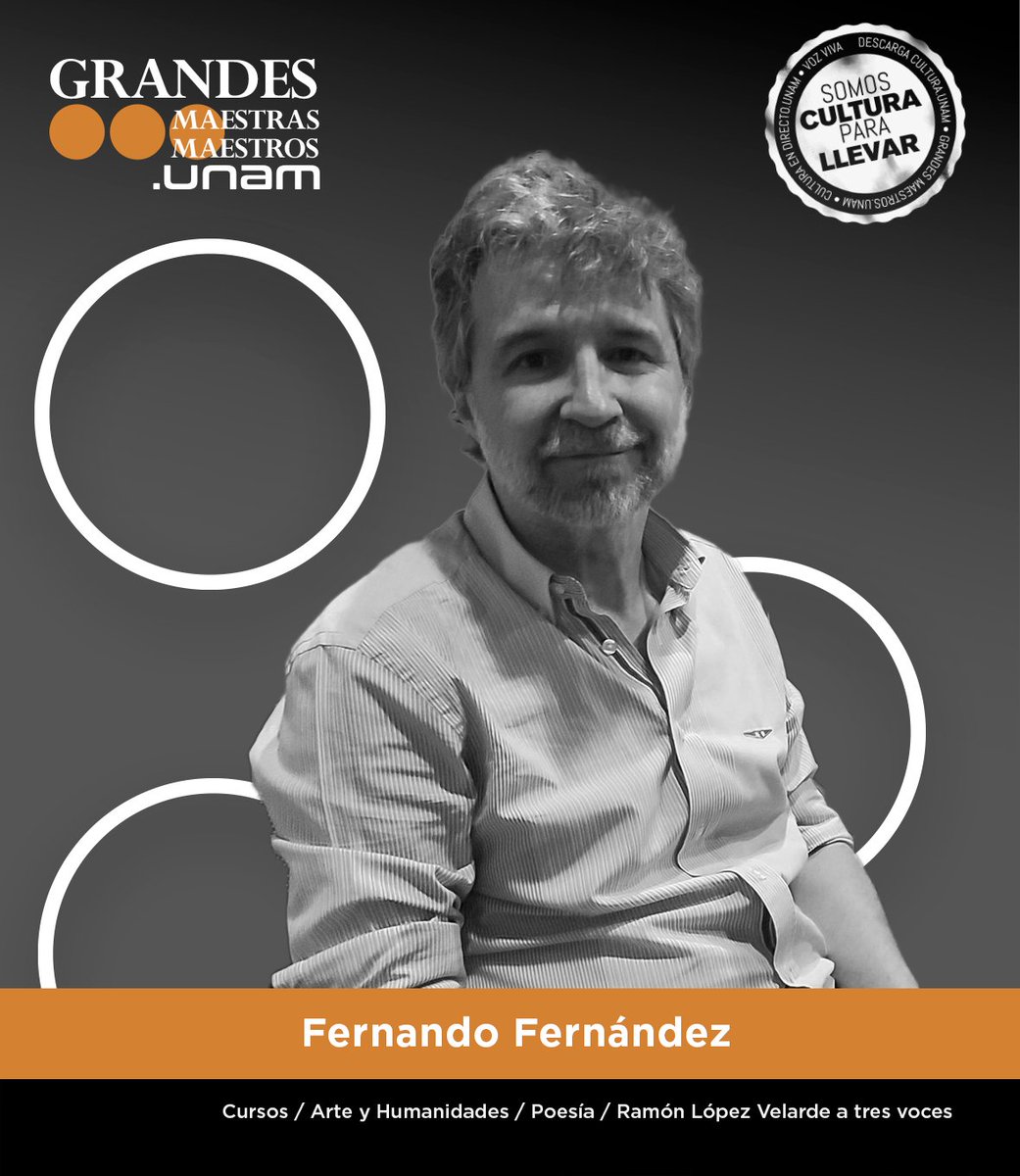 🥳Hoy celebramos a Fernando Fernández, poeta y ensayista mexicano, cuya pasión por las letras quedó plasmada en el curso impartido para #GrandesMaestrosUNAM.

Échale un vistazo ➤ bit.ly/3Cfi4ix

#SomosCulturaParaLlevar