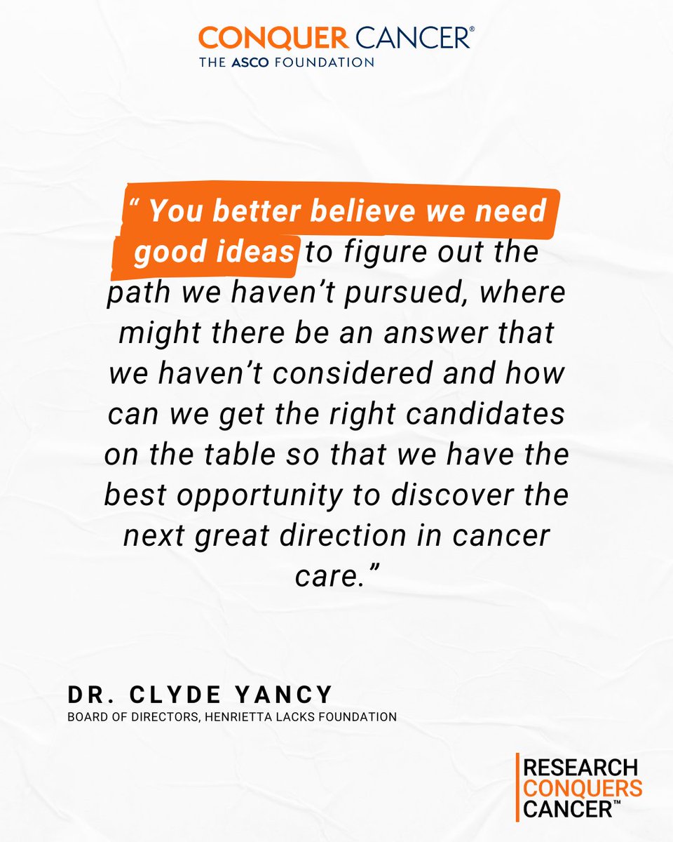 In a recent Your Stories podcast episode, Dr. Clyde Yancy delivered some inspiring words to researchers and donors about advancing cancer care to make a better future for all patients. Visit CONQUER.ORG to learn more and listen to the episode.