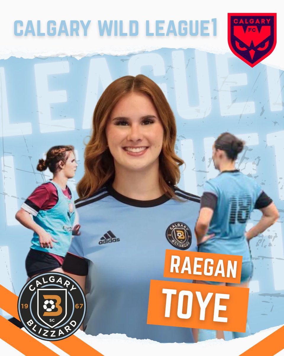 Calgary Blizzard is proud to congratulate Raegan Toye on her opportunity with the Calgary Wild FC League1 team and development program! Congratulations on this honour Raegan! 🎉⚽️ 

#TheOrangeWay