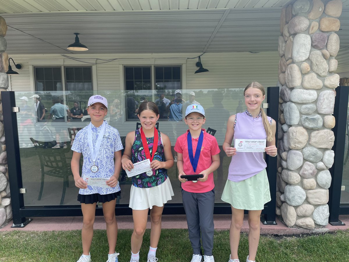 DakJuniorGolf's tweet photo. Girls 10-12 #Osgood ⛳️ results:
Sophia Duchsherer 🥇
Tenley Johnson 🥈
Louise Grussing 🥉 https://t.co/TuY96UFzDL
