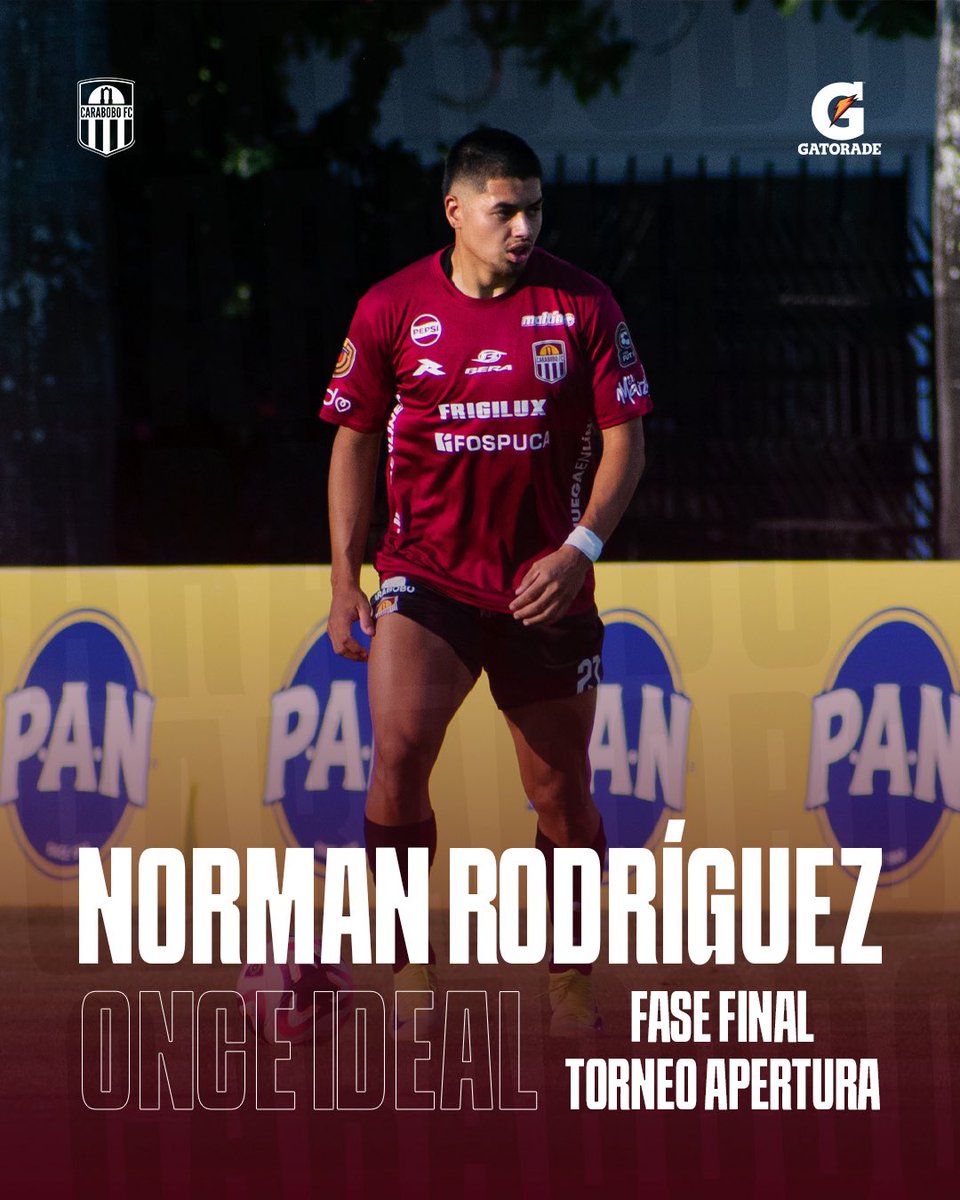 Carabobo Fútbol Club (@carabobo_fc) on Twitter photo Solidez defensiva del 𝑮𝒓𝒂𝒏𝒂𝒕𝒆 en el 𝐗𝐈 𝐈𝐝𝐞𝐚𝐥 de la Fase Final 🤩🔝
Norman Rodríguez brilló en la zaga del cuadro industrial por su solvencia en la última línea.
🎙️ Presentado por <a href="/GatoradeVzla/">Gatorade Venezuela</a>
#MásGranate 🔝
#CaraboboEsGranate 🇱🇻 Solidez defensiva del 𝑮𝒓𝒂𝒏𝒂𝒕𝒆 en el 𝐗𝐈 𝐈𝐝𝐞𝐚𝐥 de la Fase Final 🤩🔝
Norman Rodríguez brilló en la zaga del cuadro industrial por su solvencia en la última línea.
🎙️ Presentado por <a href="/GatoradeVzla/">Gatorade Venezuela</a>
#MásGranate 🔝
#CaraboboEsGranate 🇱🇻