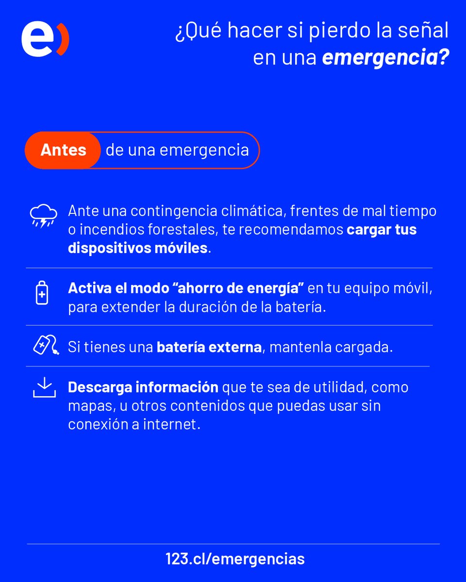 entel's tweet image. Tu seguridad es prioridad. Por eso, es clave que estés preparado. ¡Descubre qué hacer en una emergencia con nuestros consejos!