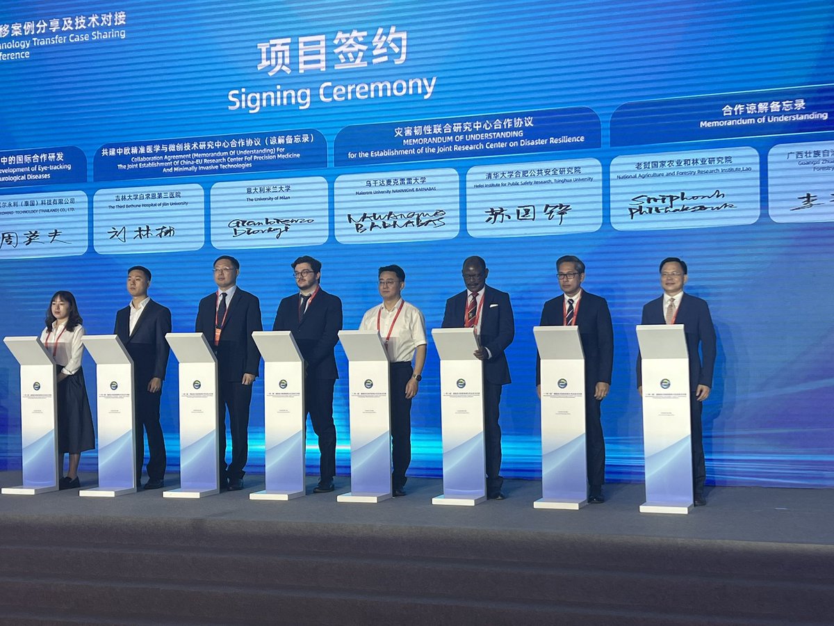 Today at the Belt and Road  Scientific Exchange Programme conference in Chengdu, China I have signed two landmark agreements with the Tsinghua University Public Safety Institute and the Northwestern University. With Tsinghua University we intend to develop a public health