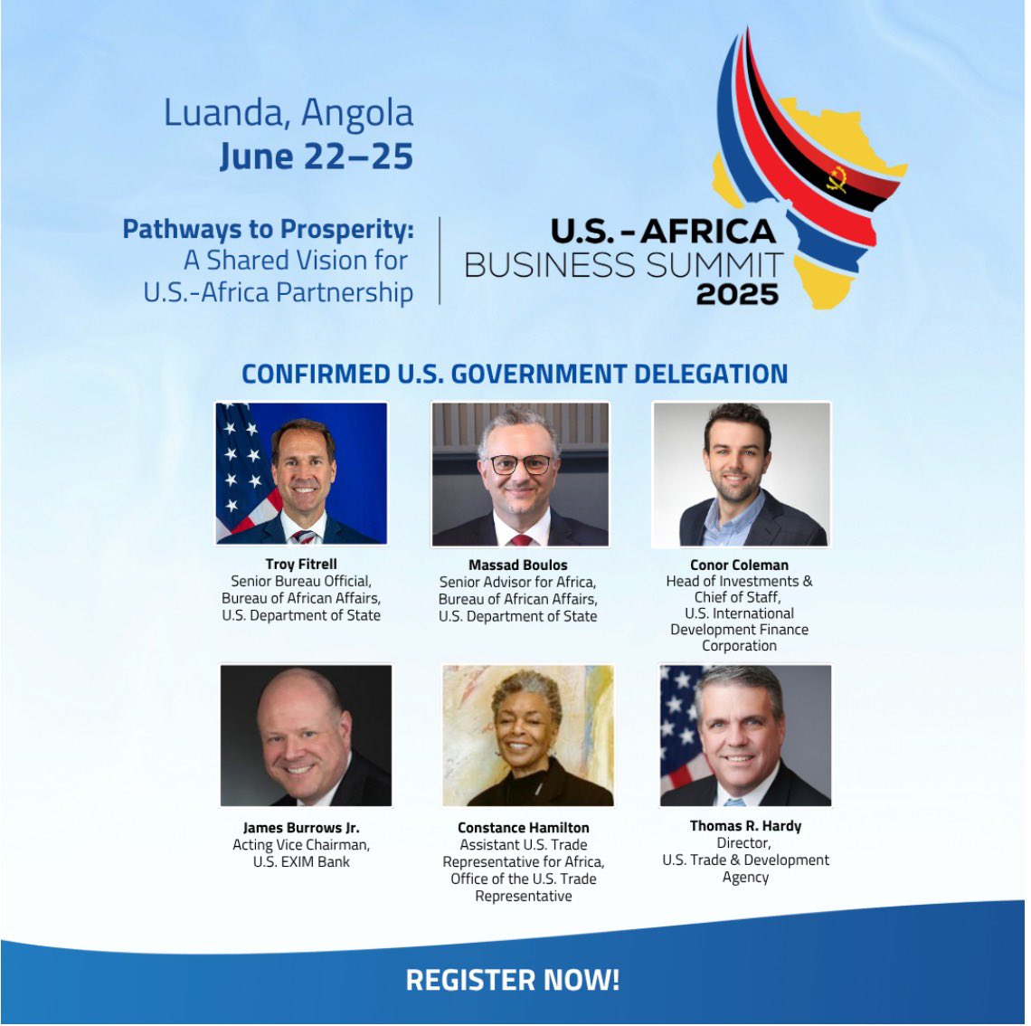 Embai_DC's tweet image. The Corporate Council on Africa is pleased to host a high-level delegation of senior U.S. government officials from key agencies driving the broader U.S.-Africa relationship, including trade, investment, and commercial engagement. Participating agencies include the U.S.…
