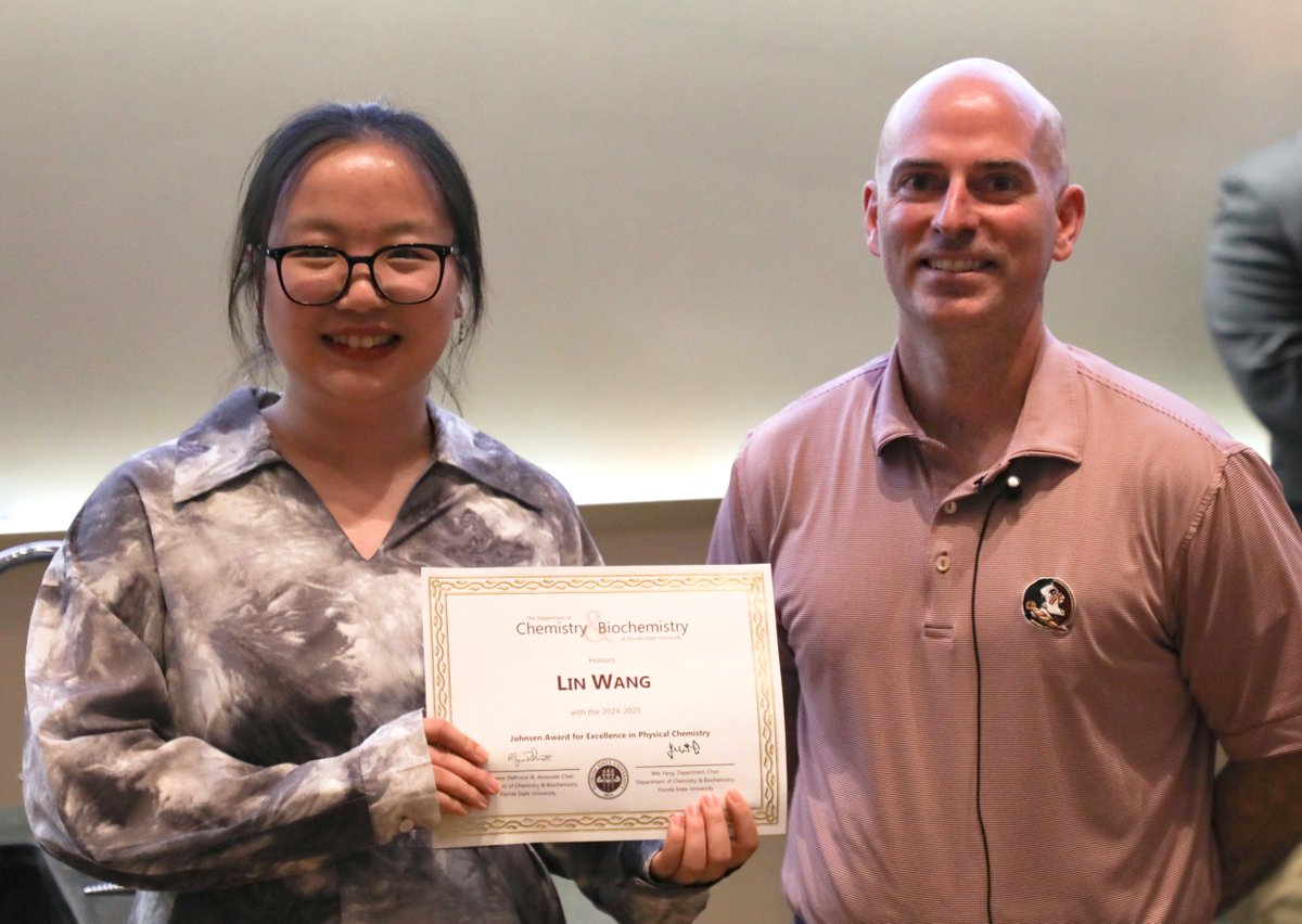 Congrats to Sonia Kiran (Crowell-Tatum Dawkins Scholarship), Vitalii Basistyi, (Zachary Tolchin Memorial Award for Excellence in Organic Chemistry), and Lin Wang (Rmaile and Usher Award and the Johnsen Award for Excellence in Physical Chemistry)!
