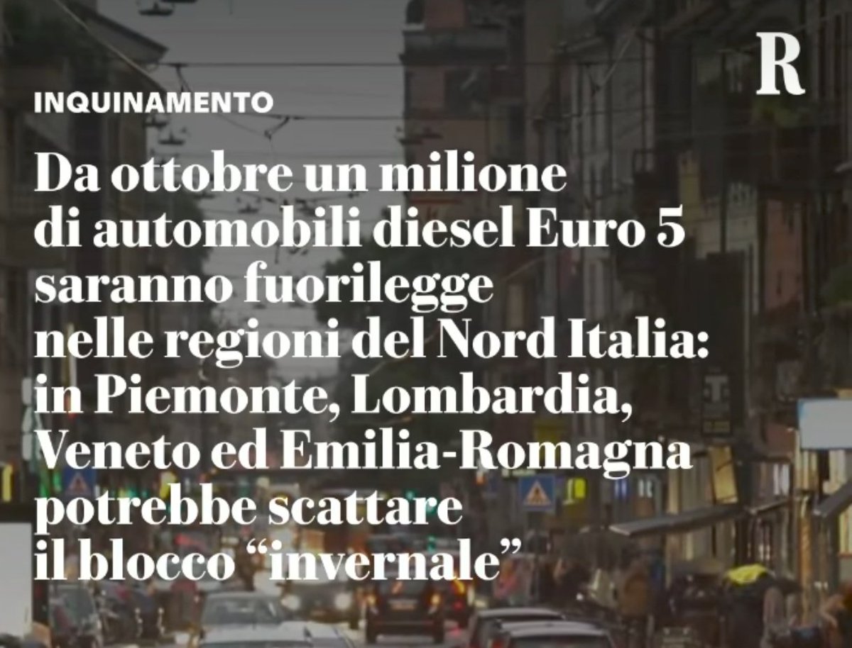 Prima ti impongono di acquistare una Euro 5, poi dopo qualche anno la mettono fuori legge. Però continuate a sostenere che in Italia non esista pianificazione centrale.