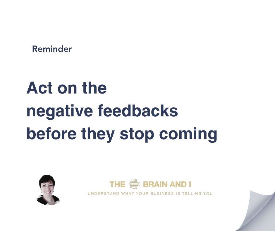 The_Brain_And_I's tweet photo. Listening to negative feedback should lead to: 

more soul-searching, understanding, and product improvement. 

Why ask for input if you won’t act on it?

#FeedbackMatters #ProductQuality https://t.co/xQqZXR16bv