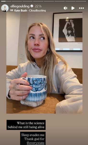 📱@EllieGoulding uses Cloudbusting by <a href="/KateBushMusic/">Kate Bush</a> in Instagram story.